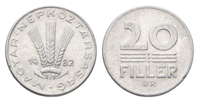 Венгрия 20 филлеров 1982 BP KM 573 алюминий 4665-1169