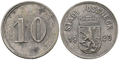 Пёснек (Саксен-Майнинген) 10 пфеннингов 1920 Funck 427.4, Men18 25909.4 железо 4586-954