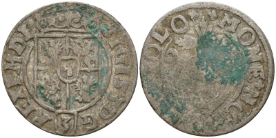 Польша 3 полкера (3 полторака - 1 крейцер) ND (1620-1627) Сигизмунд III Ваза (1587-1632) KM 41 серебро 4158-741