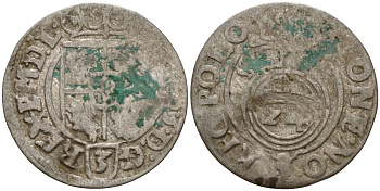 Польша 3 полкера (3 полторака - 1 крейцер) ND (1620-1627) Сигизмунд III Ваза (1587-1632) KM 41 серебро 4158-816