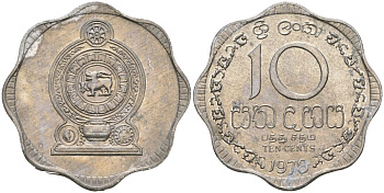 Шри-Ланка 10 центов 1978 KM 140a алюминий 4135-1154