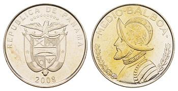 Панама 1/2 бальбоа (50 сентесимо) 2008 KM 129 медь плакированная медно-никелем 4645-141