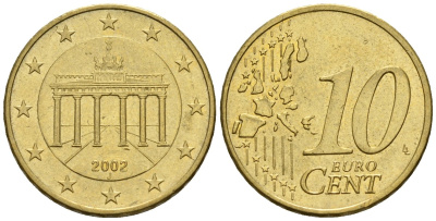 Германия 10 евроцентов 2002 KM 210 нордик 4146-1054