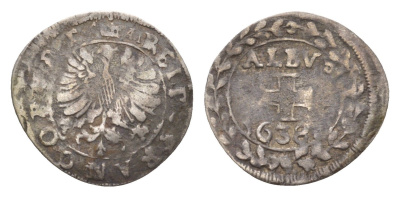 Франкфурт 1 альбус 1638 AM KM 87.1 серебро 1515-442