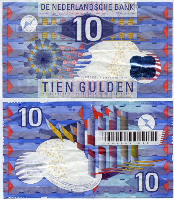 НИДЕРЛАНДЫ 10 ГУЛЬДЕНОВ 1997 Pick 99 бумага 6318-1-3-1