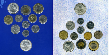 Италия набор из 12 монет 1998 включает 1000 лир 1998, 400 лет ЛОРЕНЦО БЕРНИНИ, ВЕЛИКИЙ ИТАЛЬЯНСКИЙ АРХИТЕКТОР И СКУЛЬПТОР, в оригинальном картонном буклете, NBHF; 55000 экземпляров KM MS 35, KM 91-94, 97.2, 98, 105, 159, 183, 193-194, 201   UNC  8-1-06-04