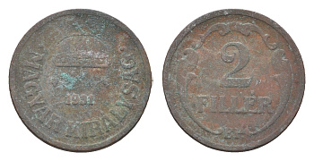 Венгрия 2 филлера 1931 BP KM 506 бронза 4665-434