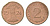 Германия игровой жетон в 2 рентенпфеннига 1924 диаметр 20 мм, вес 0,4 гр картон 4702-958