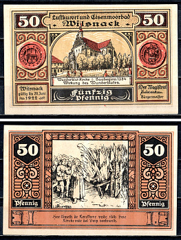 Вильснак (Пруссия, Бранденбург) 50 пфеннигов 1922 2193-50-2-1