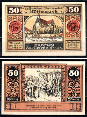 Вильснак (Пруссия, Бранденбург) 50 пфеннигов 1922 2193-50-2-1