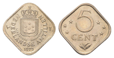 Нидерландские Антильские острова (Нидерландские Антилы) 5 центов 1975 KM 13 медно-никель UNC 4664-643
