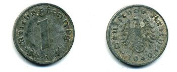 ГЕРМАНИЯ 1 РЕЙХСПФЕННИГ 1940 A цинк 46-2319