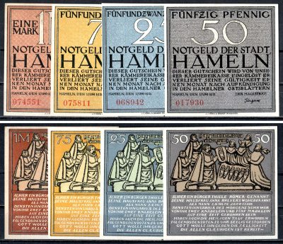 Хамельн (Пруссия, Ганновер) набор из 4 нотгельдов 1918-1922 2193-4-2-2