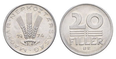 Венгрия 20 филлеров 1974 KM 573 алюминий UNC 4632-712