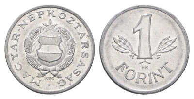 Венгрия 1 форинт 1989 BP KM 575 алюминий aUNC 4665-168