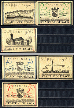 Фегезак (Бремен) набор из 3 нотгельдов 1921 2193-36-3-2