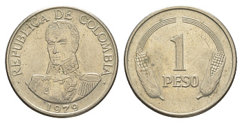 Колумбия 1 песо 1979 Симон Боливар KM 258.2 медно-никель 4638-147