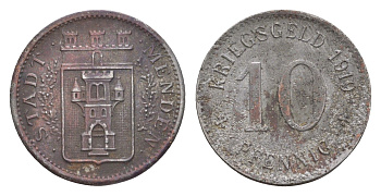 Менден 10 пфеннигов 1919 Funck 328.8 железо 4636-837