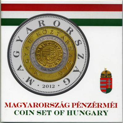 Венгрия набор из 6 монет 2012 в память легенд на венгерских монетах, официальный выпуск, в оригинальном картонном буклете, тираж 4000 экз. PROOF 00-000-00