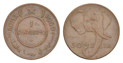 Сомали 1 чентезимо 1950 KM 1 медь 4610-1146