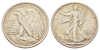 США 1/2 доллара (50 центов) 1935 KM 142 серебро 4127-2115