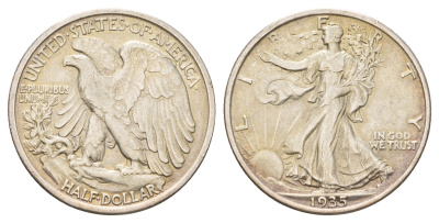США 1/2 доллара (50 центов) 1935 KM 142 серебро 4127-2115