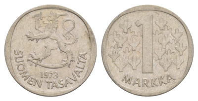 Финляндия 1 марка 1973 KM 49a медно-никель 4648-535