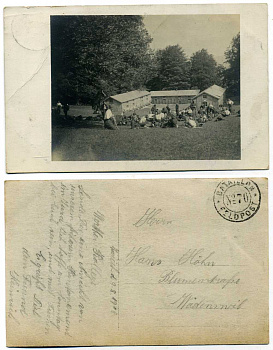 ШВЕЙЦАРИЯ ОТКРЫТКА 1918 I-АЯ МИРОВАЯ ВОЙНА, ГОСПИТАЛЬ ДЛЯ РАНЕННЫХ, ПИСЬМО бумага 2193-45