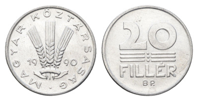 Венгрия 20 филлеров 1990 BP KM 676 алюминий UNC 4668-217
