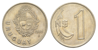 Уругвай 1 песо 1980 KM 74 медно-никель 4637-511