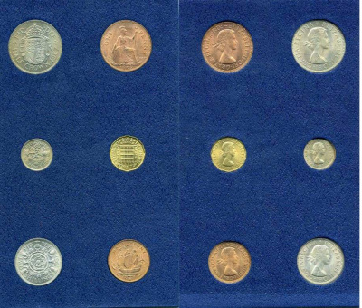 Великобритания набор из 6 монет 1967 в буклете UNC 5-4-3-76