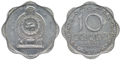 Шри-Ланка 10 центов 1978 KM 140 a алюминий 4118-946