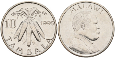 Малави 10 тамбал 1995 KM 27 сталь плакированная никелем 4141-744