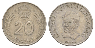 Венгрия 20 форинтов 1983 KM 630 медно-никель 4633-525