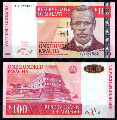 Малави 100 квача 2003 Pick 46 b бумага UNC (пресс) 7485-5-1-2