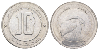 Алжир 10 динаров 2002 KM 124 биметалл UNC 4619-127