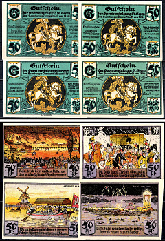 Гамбург (Гамбург) набор из 4 нотгельдов 1921 7556-74-4-1