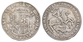 Мансфельд-Эйслебен 1/3 талера 1669 ABK, Иоганн Георг III KM 67 серебро 5010-1412