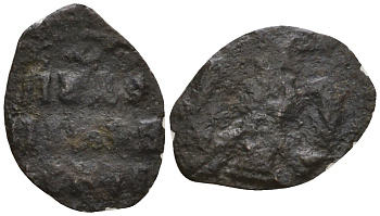 Псков пуло 1505-1533 Василий III Иванович, ПУЛО ПСКОВЬСКОЕ/двуглавый орел Гулецкий/Петрунин 3280 медь 262-1646