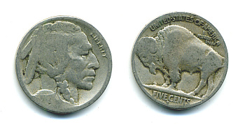 США 5 ЦЕНТОВ ND ИНДЕЕЦ, БИЗОН KM 134 медно-никель 46-2267