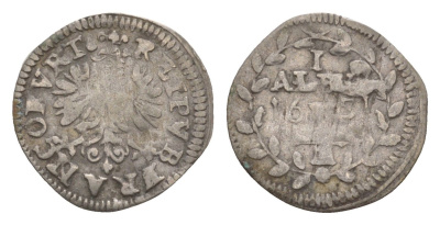 Франкфурт 1 альбус 165? h KM 87 серебро 4655-124