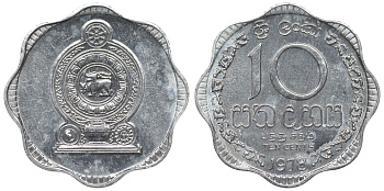 Шри-Ланка 10 центов 1978 KM 140 a алюминий 4118-834