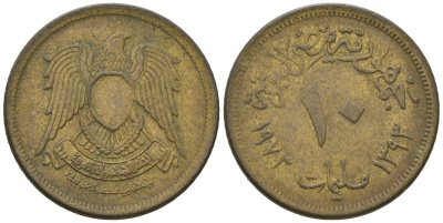 Египет 10 миллим 1973 KM 435 латунь 4579-255