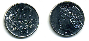 БРАЗИЛИЯ 10 СЕНТАВОС 1974 35-357