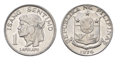 Филиппины 1 сентимо 1974 KM 196 алюминий UNC 4627-658