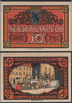 Плён 50 пфеннигов ND (1921) бумага UNC (пресс) 2193-52-1-1