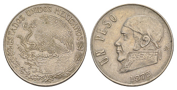 Мексика 1 песо 1975 Хосе Мария Морелос KM 460 медно-никель 4656-1217