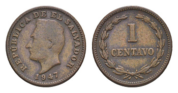 Сальвадор 1 сентаво 1947 KM 135.1 бронза 1522-444