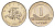 Литва 1 лит 1998 KM 111 медно-никель UNC 4182-552