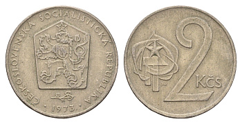 Чехословакия 2 кроны 1973 KM 75 медно-никель 4675-454